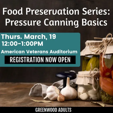 text overlaid on an image of canning jars and various vegetables.