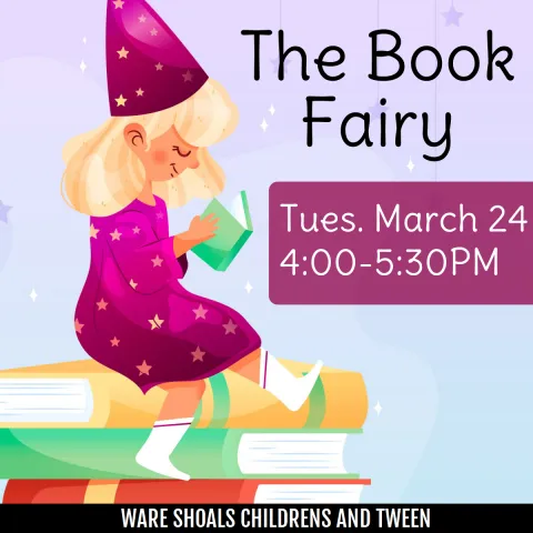 a little girl in wizard garb is sitting on a stack of books reading a book.